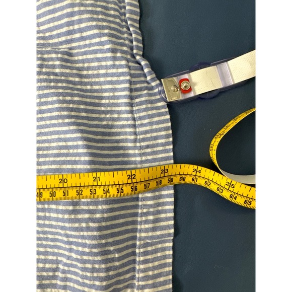 Terra & Sky Blue &‎ White Striped Square Neck Blouse 1X Pre-owned - Picture 9 of 9